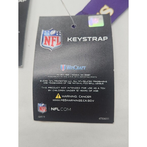 Minnesota Vikings National Football League Key Strap Set Of 2 - Picture 2 of 15